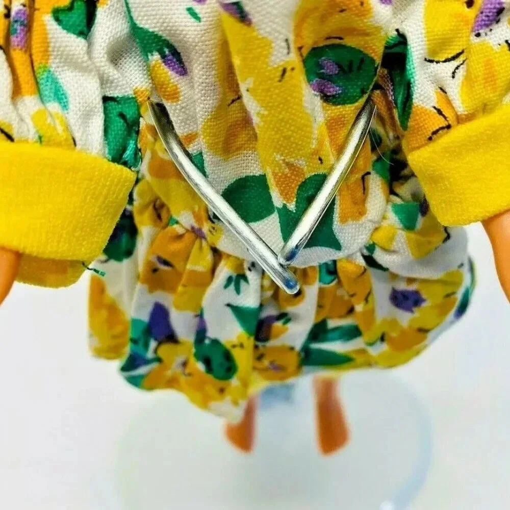 MATTEL BARBIE Stacie Doll Blond Hair Blue Eyes Yellow Dress & Pants 8